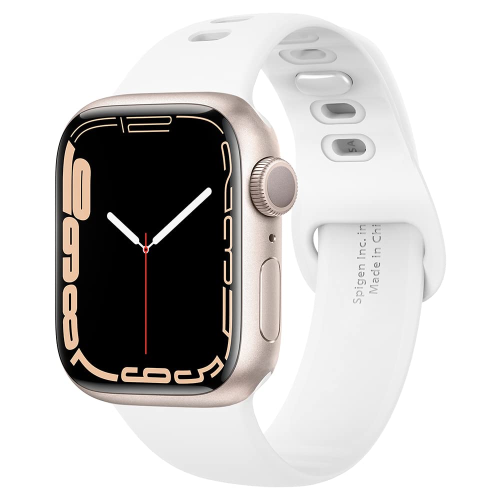 Apple Watch Series 9 GPS + Cellular 41mm Aluminum Gold Case + White Strap