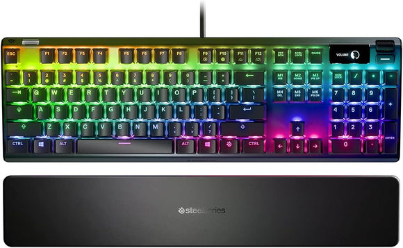 SteelSeries Apex 7 Tenkeyless Mechanical Wired Gaming Keyboard with Smart Display and Red Switch