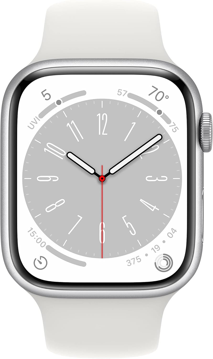 Apple Watch Series 10 GPS + Cellular 46mm Aluminum Silver Case + White Strap