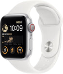 Apple Watch SE (2nd Gen) GPS + Cellular Silver Aluminum 40mm with White Strap-2